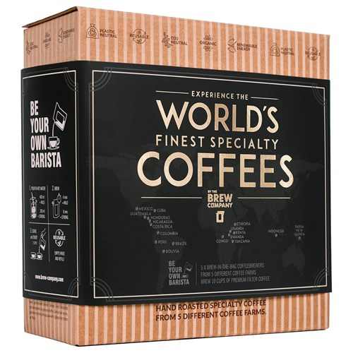 Worlds Finest Specialty Coffee Gift Box of 7 - Celebrate in Style
